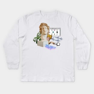 Sneaky Sailor Moon Vaporwave aesthetics Kids Long Sleeve T-Shirt